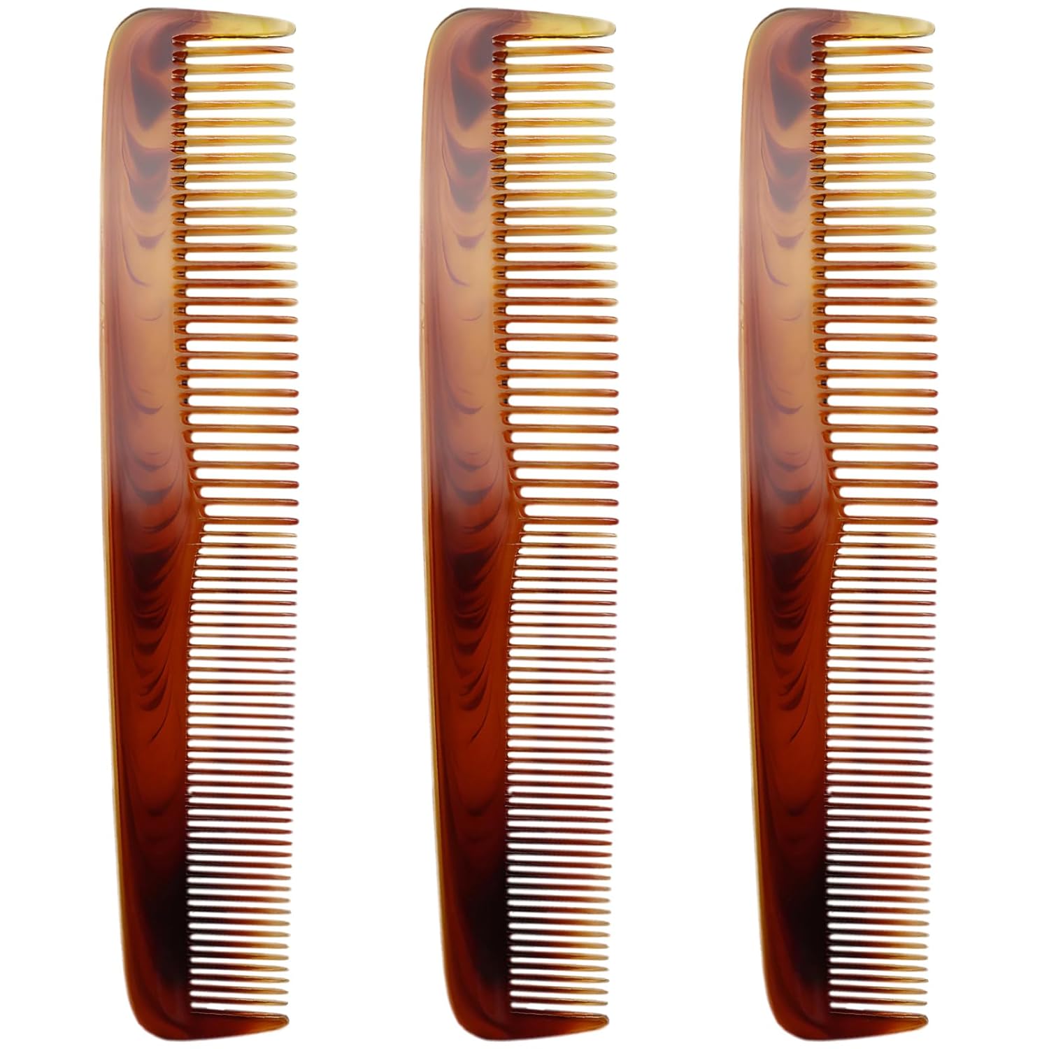 Handcrafted Amber Dressing Comb - Fine-Tooth Styling for Superior Grooming, Perfect for Fine or Thinning Hair, Beard and Mustache Care
