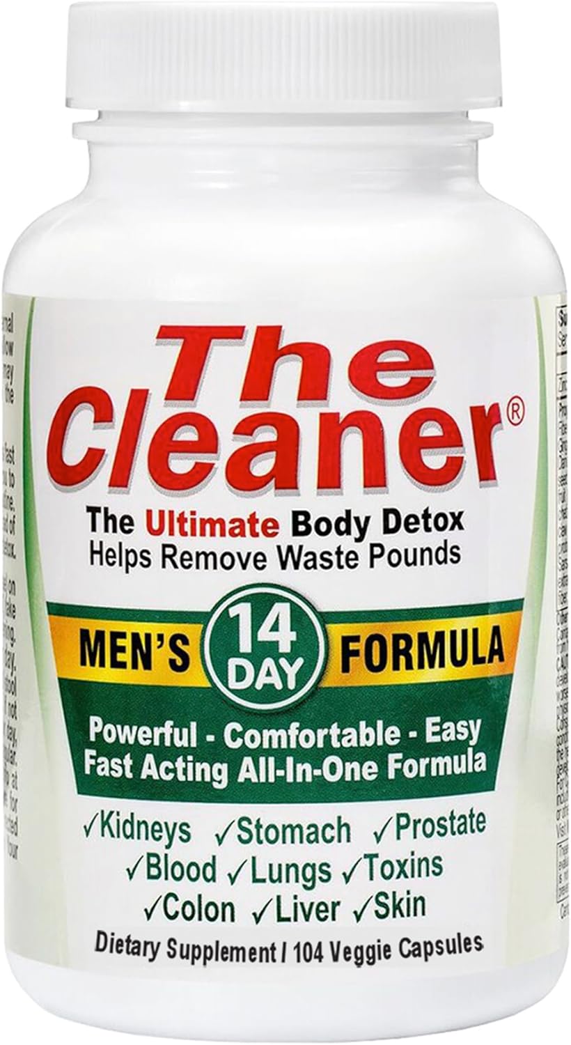 Century Systems The Cleaner Detox, Powerful 14-Day Complete Internal Cleansing Formula for Men, Support Digestive Health, 104 Vegetarian Capsules