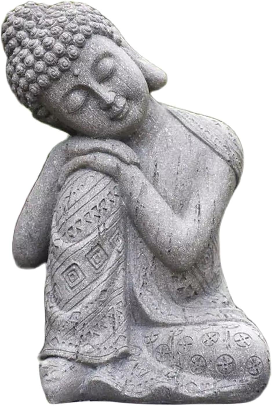 Fenteer Sleeping Statues Ornament Figurine, Garden Buddha Statue Sculpture Indoor/Outdoor Decor for Home,Patio,Deck,Porch Garden decor