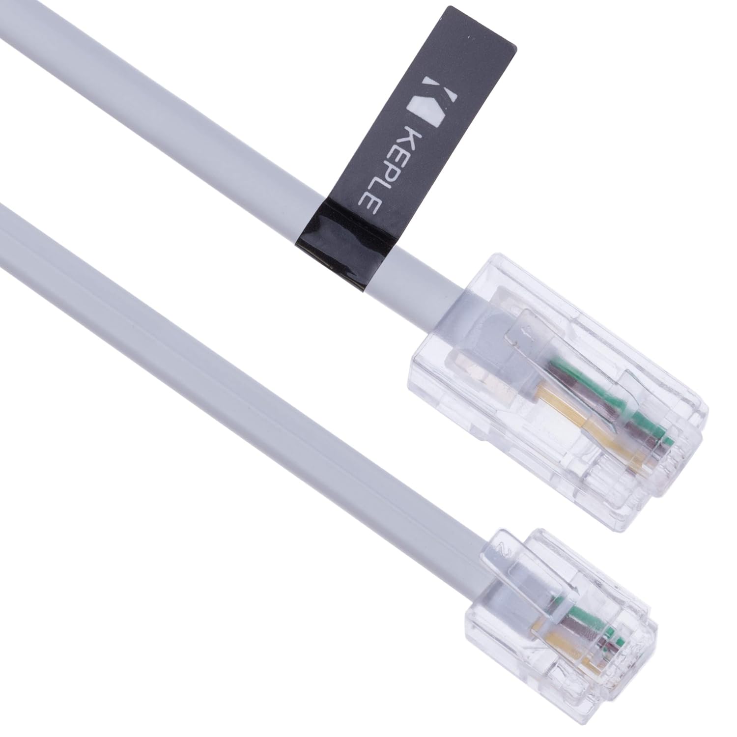 Keple 3m RJ11 to RJ45 Cable RJ11 to RJ45 Cable Phone Telephone Cord RJ11 6P4C to RJ45 8P8C Connector Plug Cable for Landline Telephone (White)