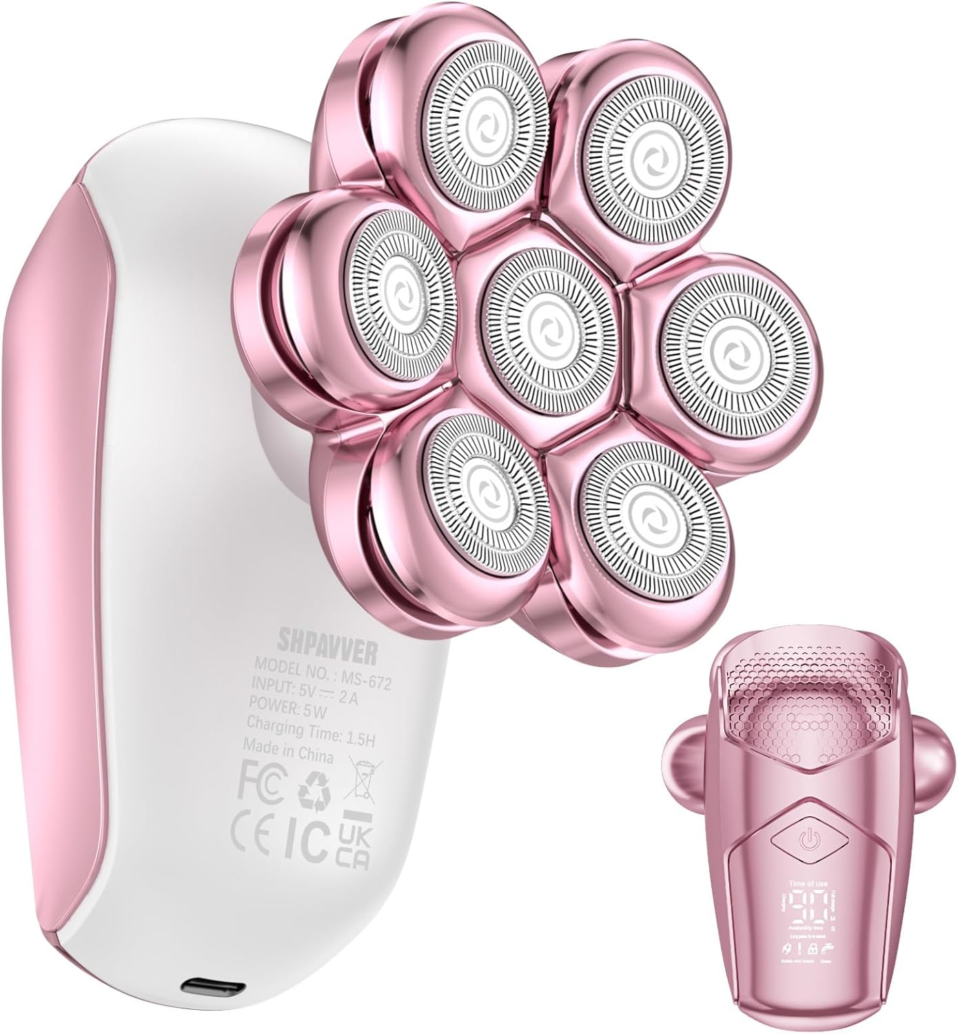Electric Razors for Women Legs: Rechargeable Body Shaver - Waterproof Wet Dry Hair Remover - Trimmer for Lady Face Underarms Pubic