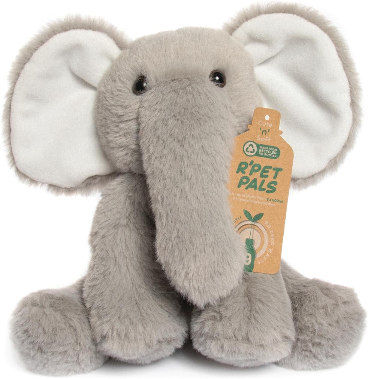 Lesser & Pavey Rpet Pals Ellie Sit Elephant Teddy For Kids | Made Up of Recycled Bottles | Stuffed Animal Soft Toys | Ideal For Birthday or Baby Gift