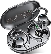 Wireless Earbuds Bluetooth Headphone Sport, 2024 Bluetooth 5.3 Earbud 14.2mm Driver Stereo Over Ear Buds, 48Hrs Earphone with Earhook, Noise Cancelling Mic, IP7 Waterproof Headset for Workout/Running
