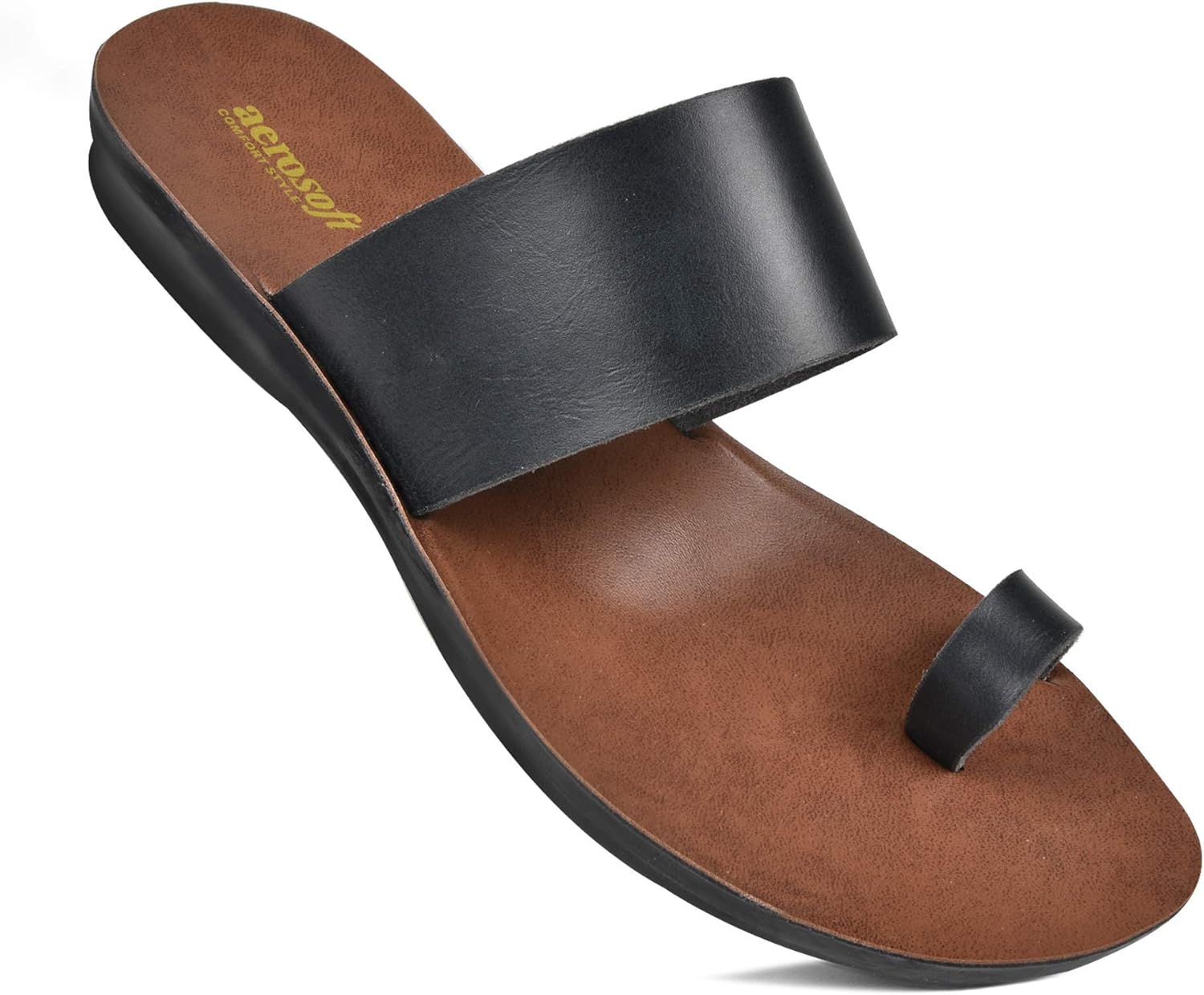 Aerosoft Comfortable Walking Summer Vacation Essentials Flat Sandals for Women (US 05, Daffodil Green)
