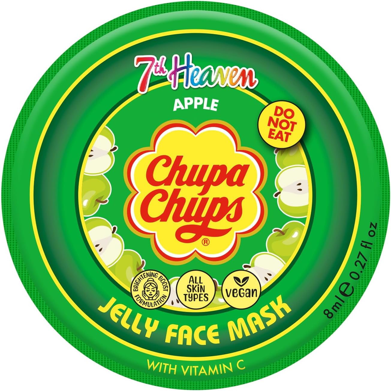 7th Heaven x Chupa Chups Jelly Face Mask (Apple) Jelly Mask with Vitamin C, Vegan - Genuine 7th Heaven Face Masks Skincare
