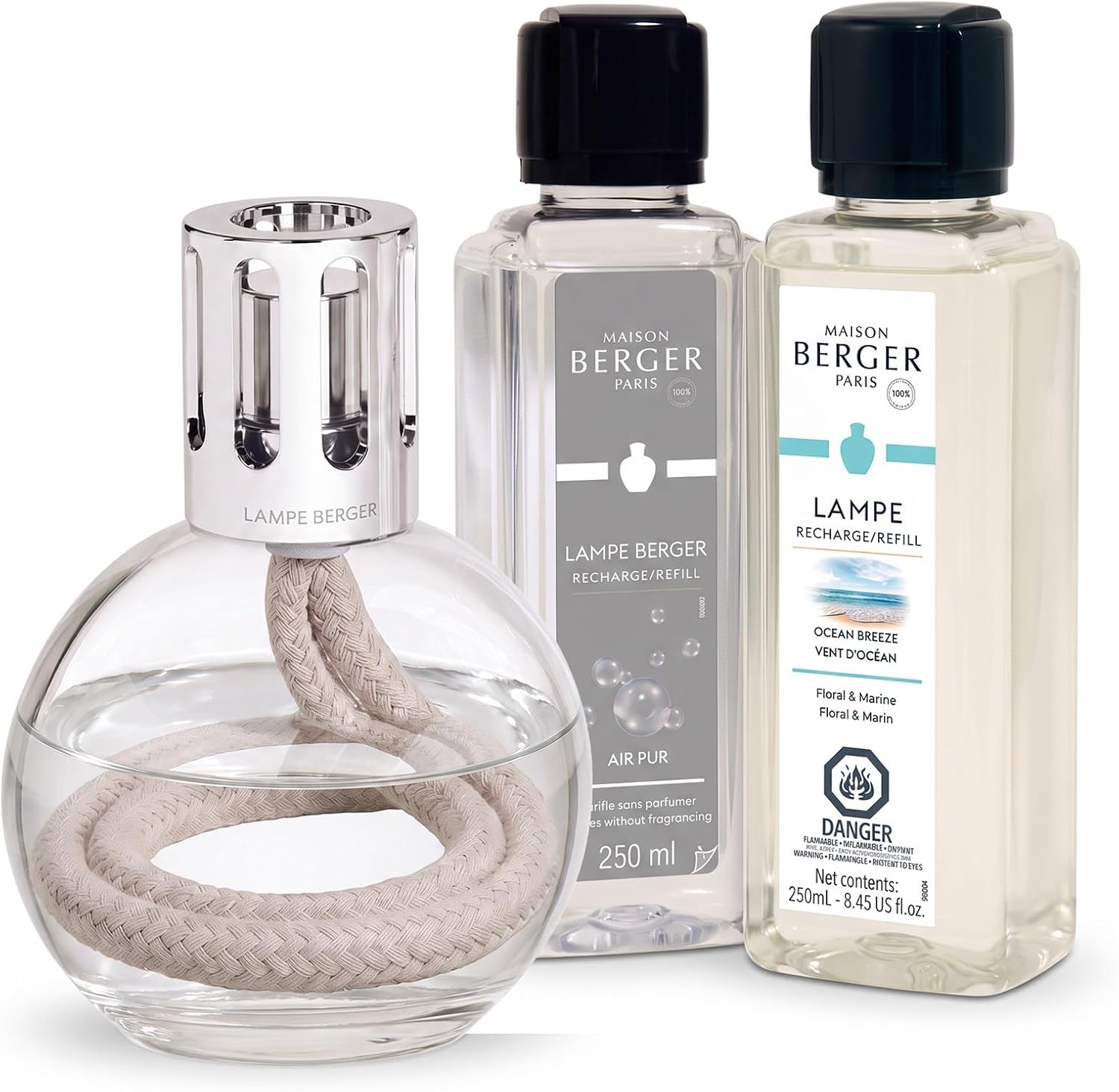 MAISON BERGER Lampe Berger Starter Kit, Round Lamp + 2 Refills