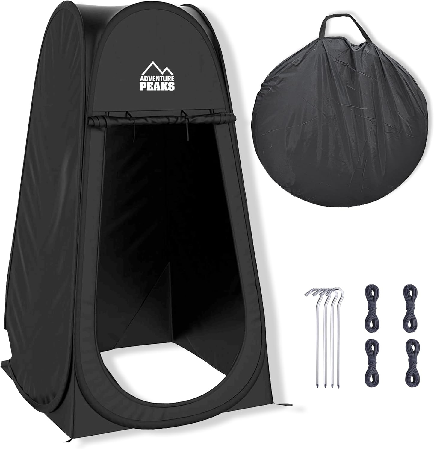 ADVENTURE PEAKS Pop-Up Toilet Tent for Camping – Portable Changing & Shower Space – Waterproof & Durable Small Tent for Adults – Privacy Shelter Outdoor, Beach & Hiking – Carry bag
