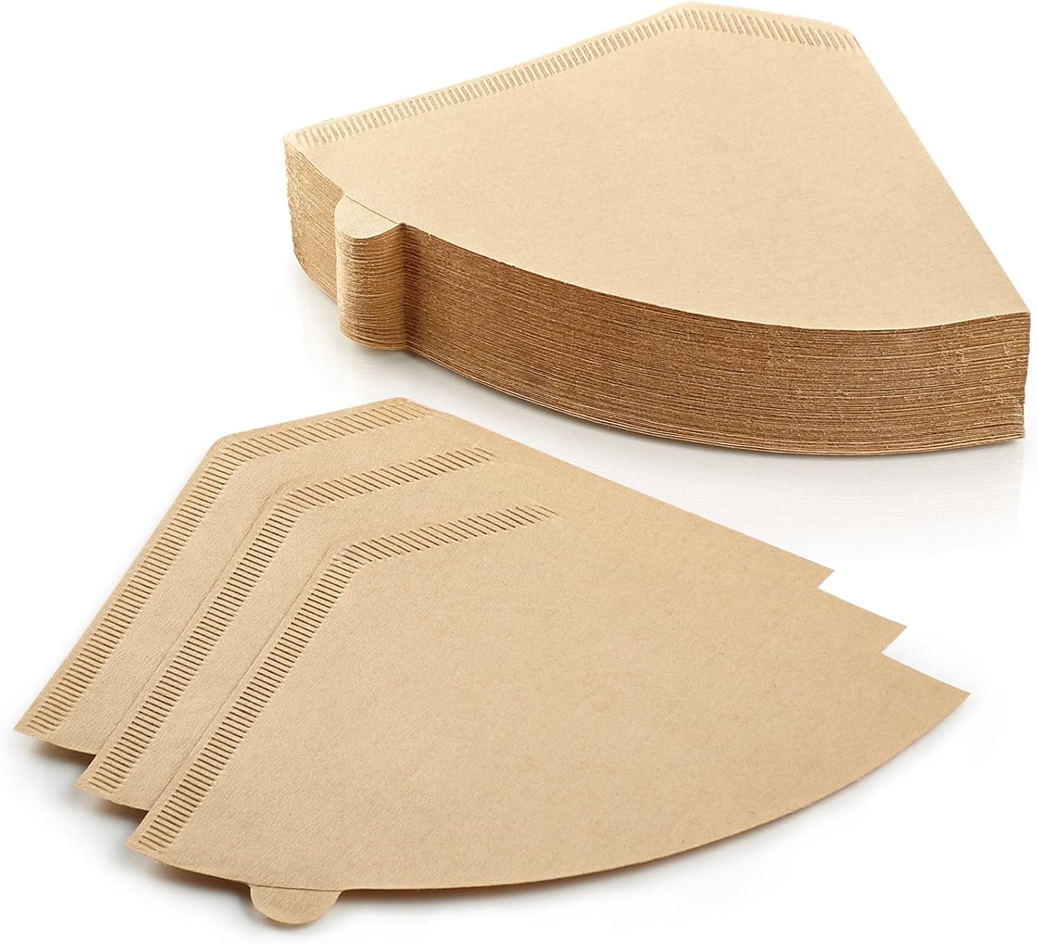 100 Pcs #4 Unbleached Paper Coffee Filters for Cuisinart, Ninja, BLACK+DECKER & other 8-14 Cup Coffee Makers - Perfect for Pour Over and Drip Coffee