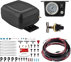 maXpeedingrods On Board Air Compressor System with Low Pressure Sensor Universal Air Spring Compressor Kit for Trucks Vans