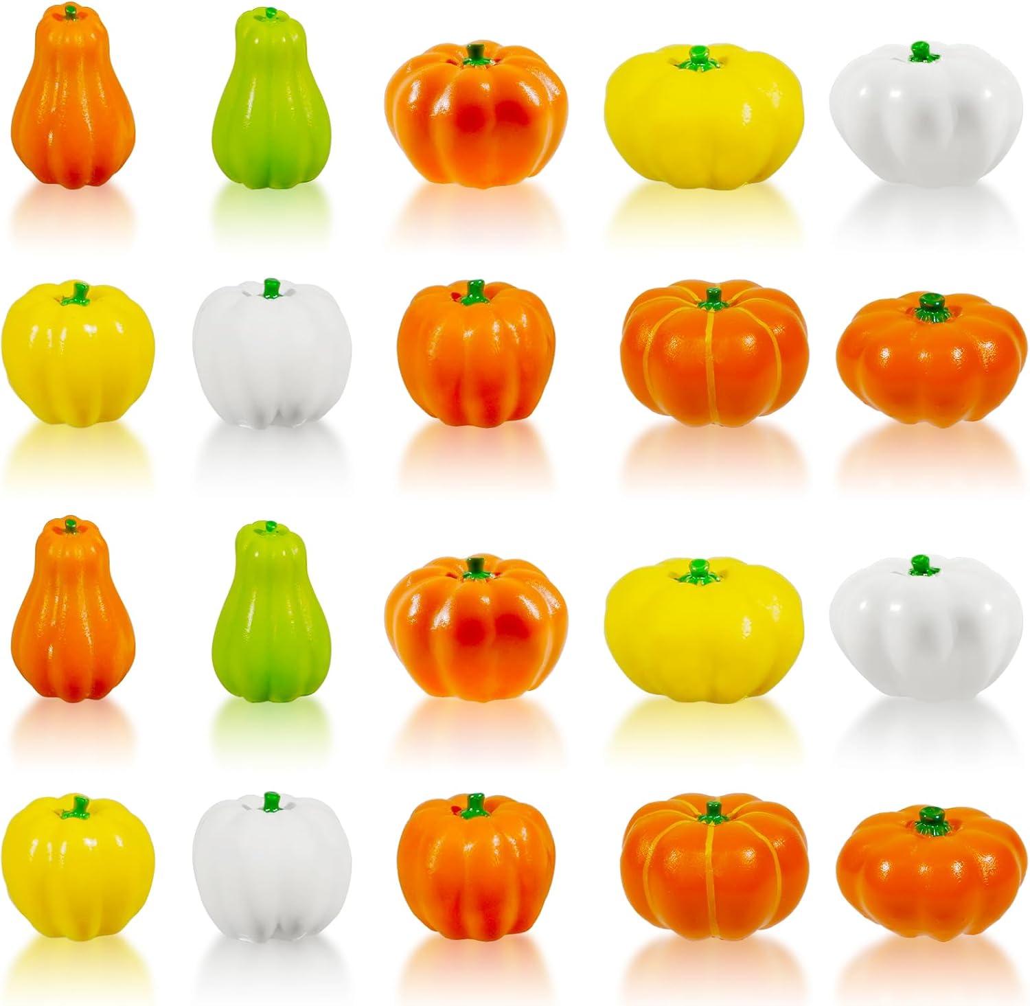 Bbiamsleep 50 Pcs Mini Pumpkins Fall Decorations Thanksgiving Small Resin Miniature Pumpkins Fall Vase Bowl Filler for DIY Crafts Home Autumn Harvest Halloween Thanksgiving Decoration