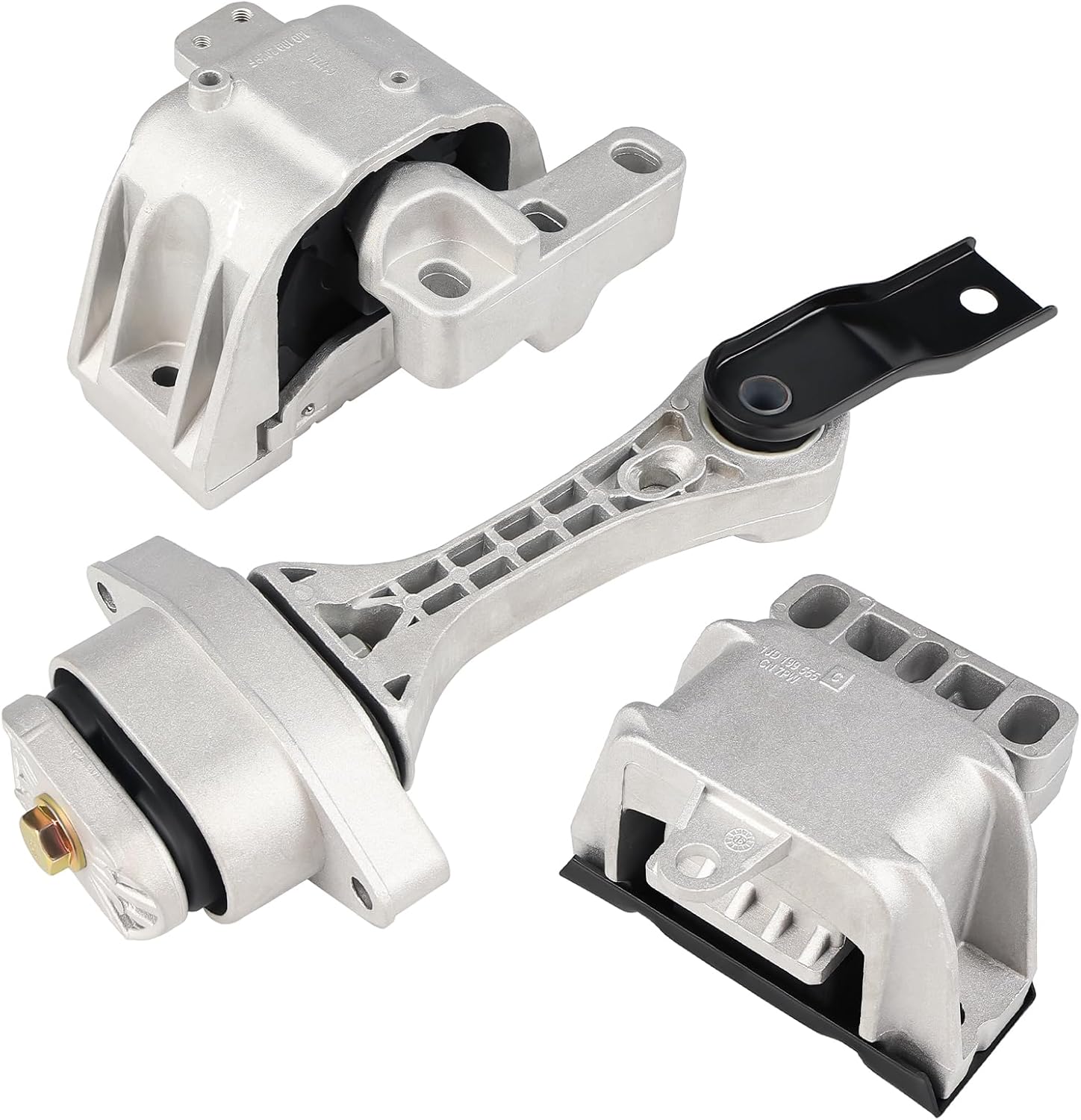 JDMON 3Pcs Engine Mount Trans Motor Kit Replacement for Volkswagen Beetle 1.8L 2.0L VW Golf Jetta 2000 2001 2002 2003 2004 2005 2006 2006 Compatible with A6929 A6935 A6930
