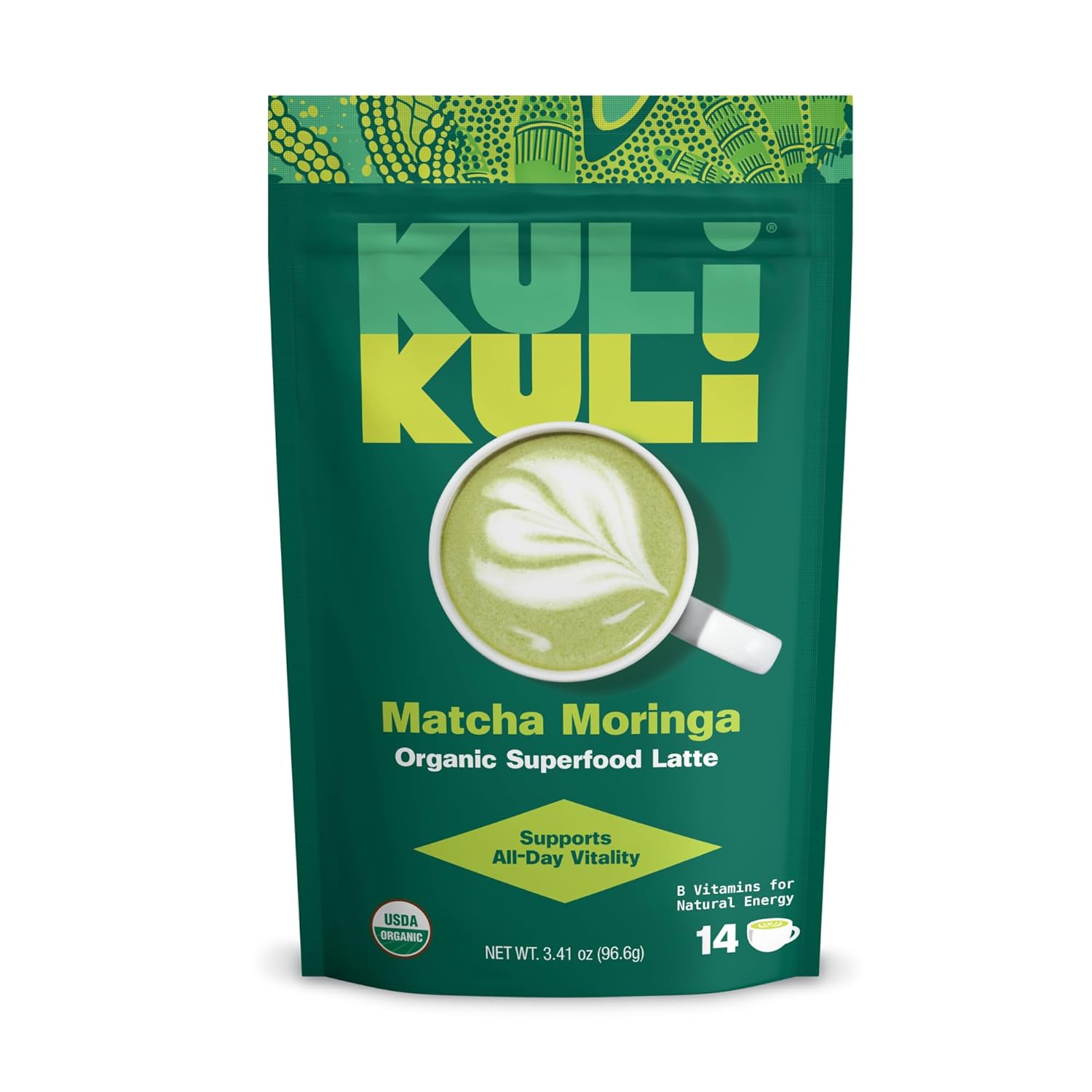 KULI KULI Organic Matcha Moringa Superfood Latte, 3.41 OZ