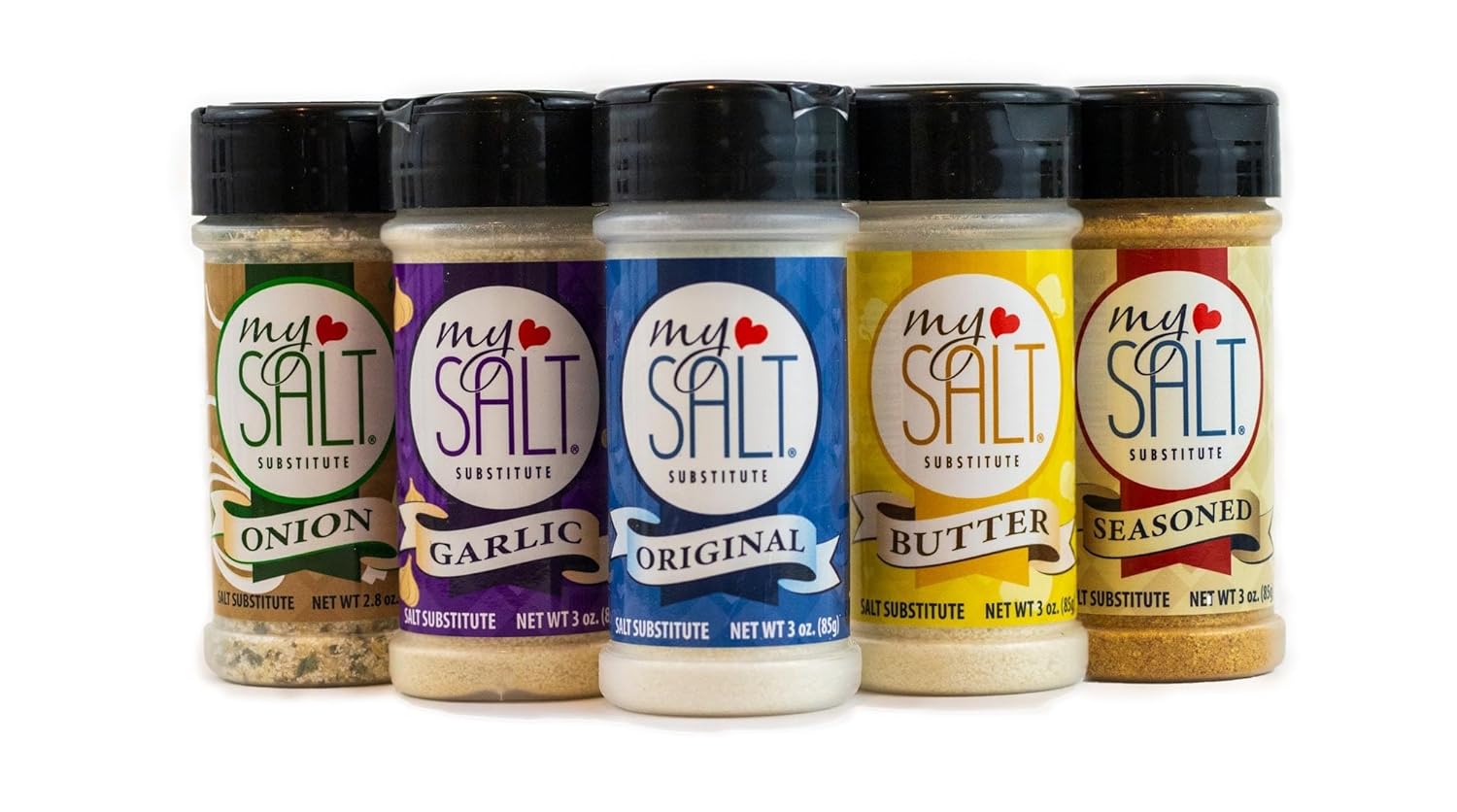 MySALT Pantry Staples Set - All 5 Sodium Free Varieties Are Essential to a Well-Stocked Heart Healthy Kitchen