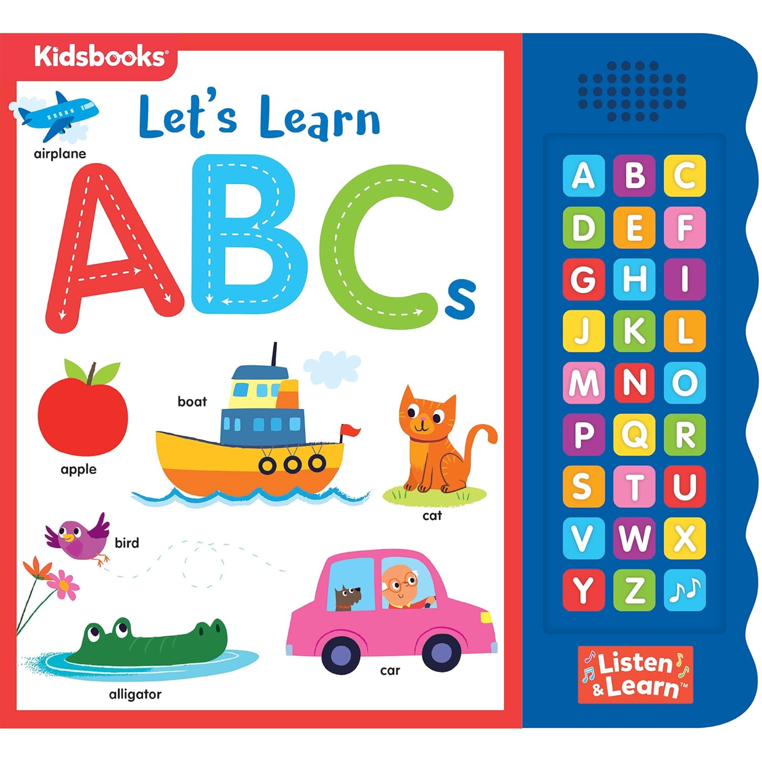 Let's Learn ABCs - Interactive Sound Book for Toddlers | 27 Fun Buttons, Tracing & Alphabet Song | Touch & Feel Board Book for Early Learning