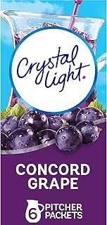 Crystal Light Concord Grape Artificially Flavored Powdered Drink Mix, 6 ct Pitcher Packets