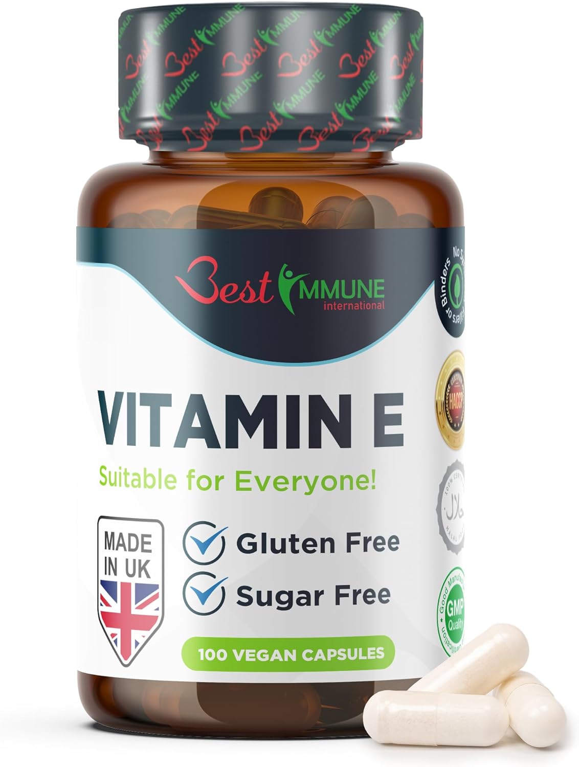 100% Natural Vitamin E 500iu Improved Formula Premium Natural Product Ideal Strength 100 Vegan Capsules Highest bioavailability