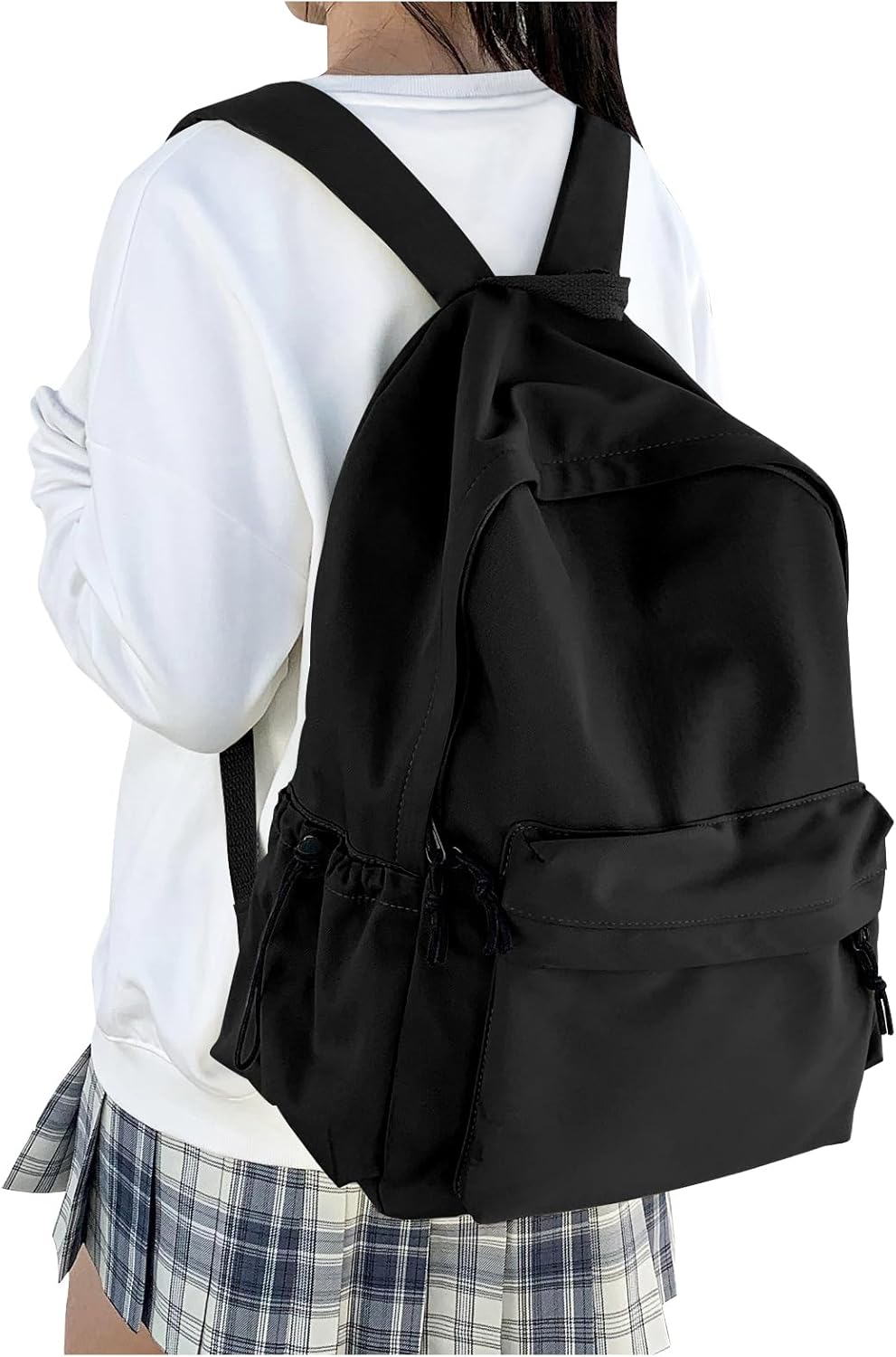 HYC00 School Backpack Womens, Causal Travel School Bags 14 Inch Laptop Rucksack Bag for Women Teenage Girls Boys Lightweight College Rucksack Water Resistant Students Bookbag Work Daypack