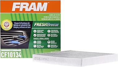 FRAM Fresh Breeze Cabin Air Filter Replacement for Car Passenger Compartment w/ Arm and Hammer Baking Soda, Easy Install, CF10134 for Honda Vehicles, white