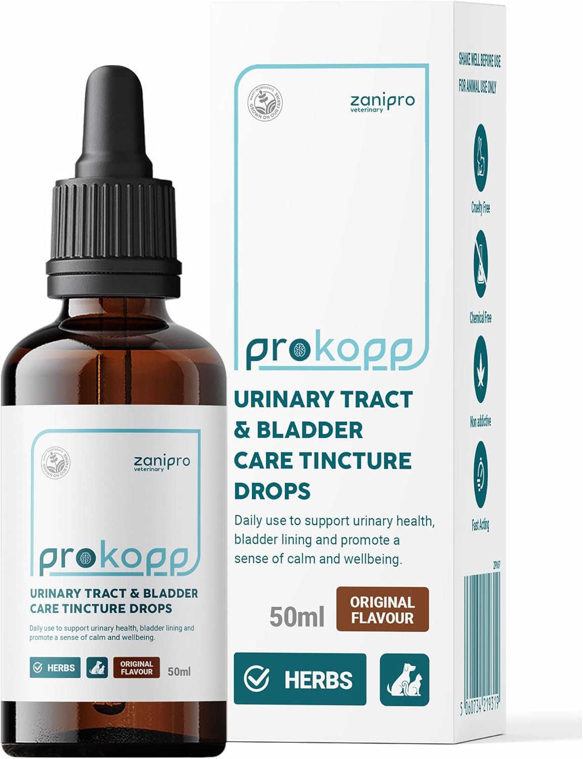 Urinary Tract Infection Treatment for Dogs & Cats - Dog UTI Treatment at Home for Kidney and Bladder Support, Herbal Supplement Drops for Prevention of Incontinence & Bladder Stones | 50ml