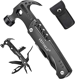 VEITORLD Gifts for Men Dad Him, Unique Anniversary Birthday Gifts Idea for Men Him Husband Boyfriend, All in One Tools Hammer Multitool, Camping Hunting Hiking Presents, Cool Gadgets