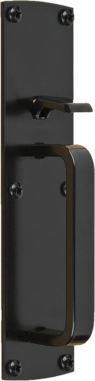 National Hardware N109-050 Gate Thumb Latch, Coated with WeatherGuard Protection, Black Plated Steel