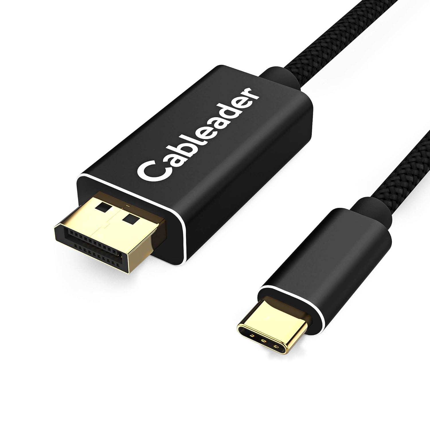 USB C to DisplayPort Cable 4K@60HZ 2K@144HZ，Thunderbolt 3 to dp Compatible for MacBook pro/MacBook air/ipad pro/Surface Book/xps/Galaxy Note/Mate and More Black 6Ft