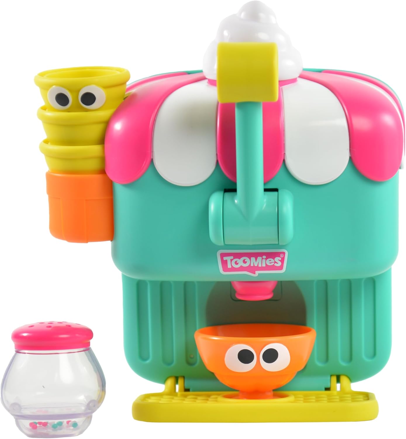 Toomies Foam Cone Factory Deluxe - Ice Cream Foam Maker Baby Bath Toys - Wall Mounted Bubble Bath Toys for Kids - Pretend Play Water Toys - Toddler and Baby Sensory Toys - Plus 18 Month Old Toys