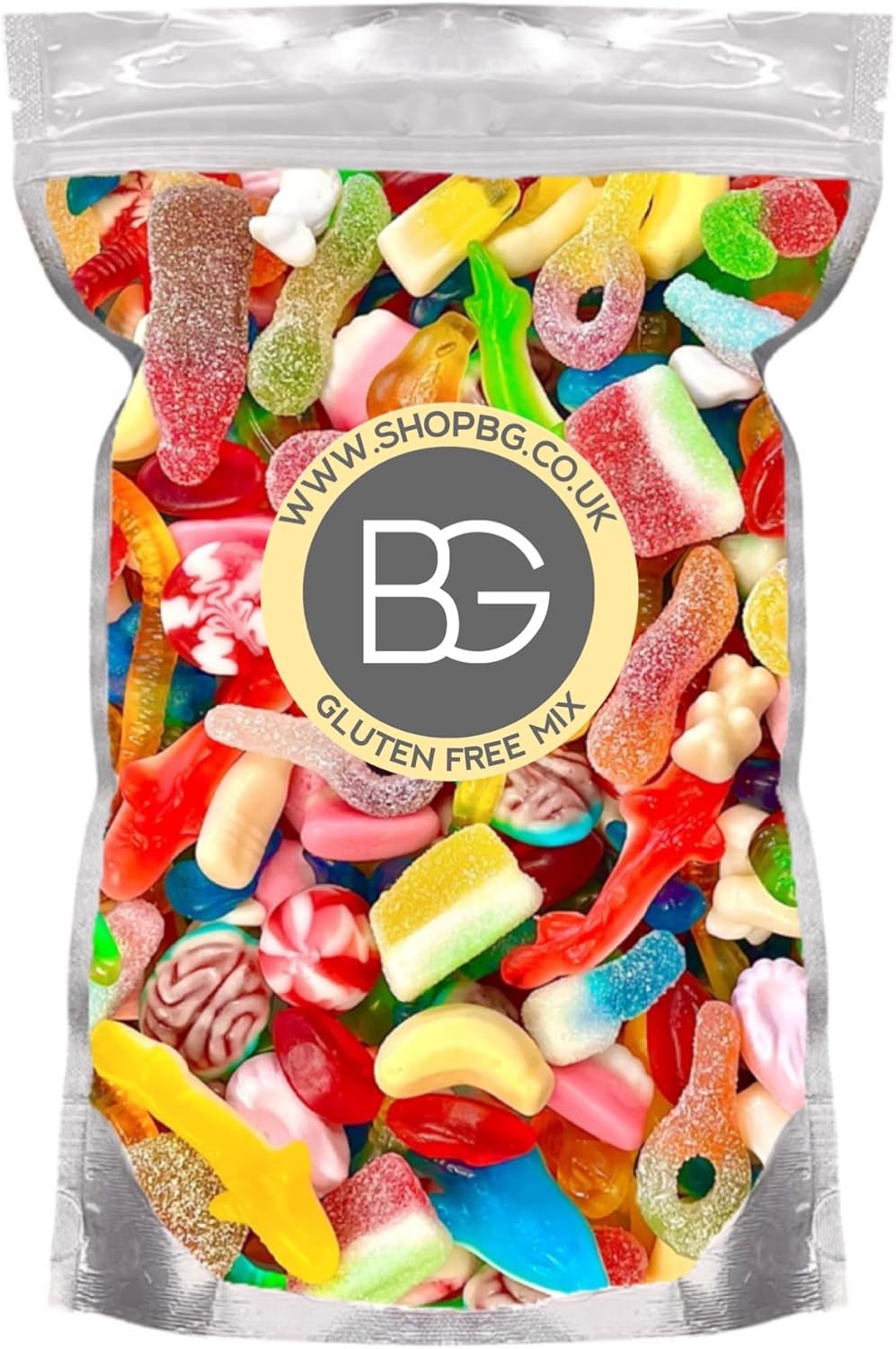 BG Gluten-Free Quality Pick & Mix Sweets - Large Retro Candy Sweeties 800g Pouch Gummy Jelly Fizzy Chewy Pick n Mix