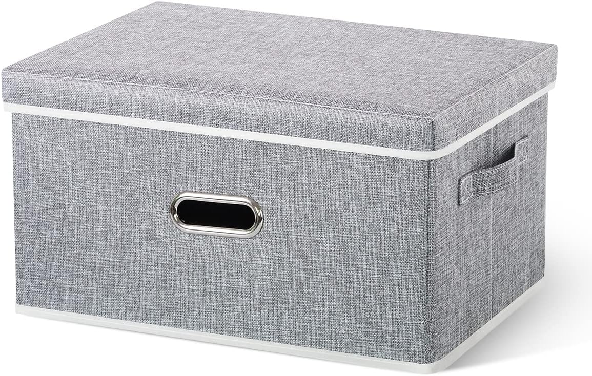 Lesfit Fabric Storage Box with Lid, 20 L