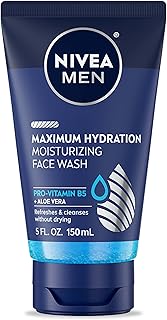 NIVEA MEN Maximum Hydration Moisturizing Face Wash with Aloe Vera, Boosts Moisture and Helps Prevent Tight, Dry Skin, 5 Fl Oz Tube