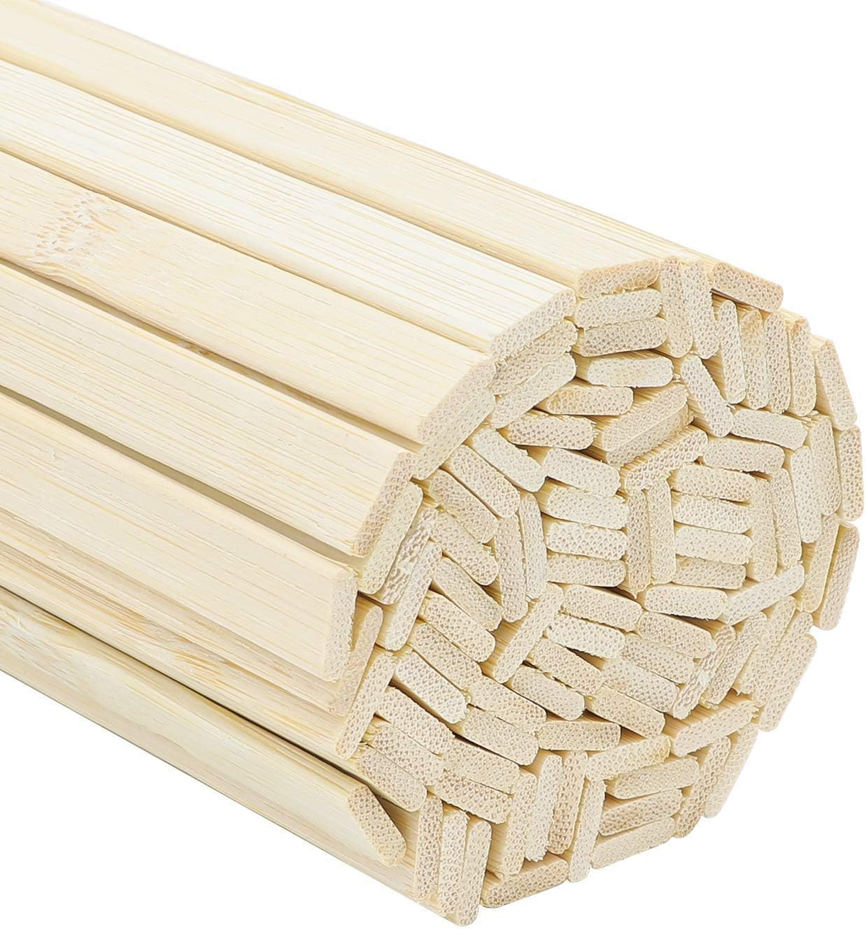 Belle Vous Natural Bamboo Wood Stick Extra Long (Pack of 100) - 40 cm - Wooden Stick Bamboo Stick for Craft