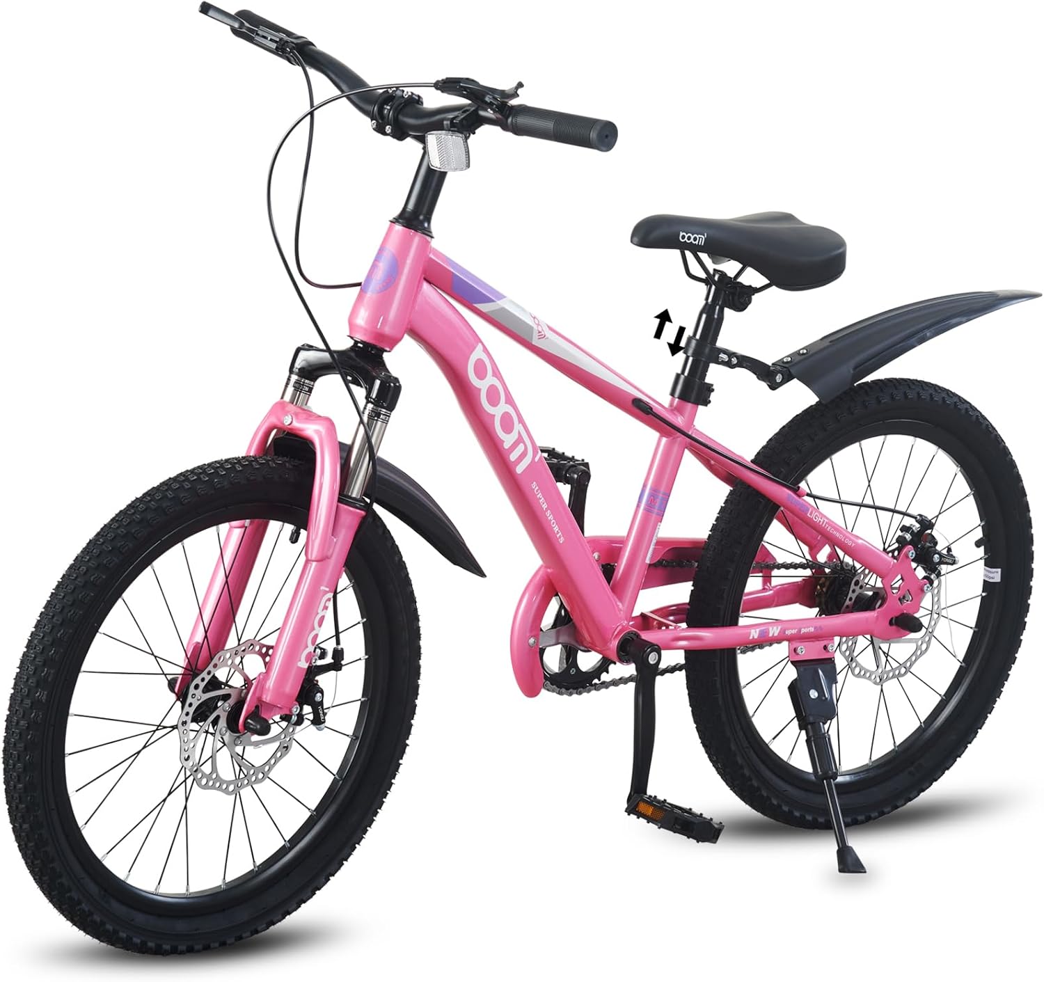 18 20 22Inch Mountain Kid Bike, Children Bicycle for 5-13 Years Boys & Girls, Kid bikes with Front and Rear Disc Brakes, Mudguards and Front Shock Absorber, Reflector