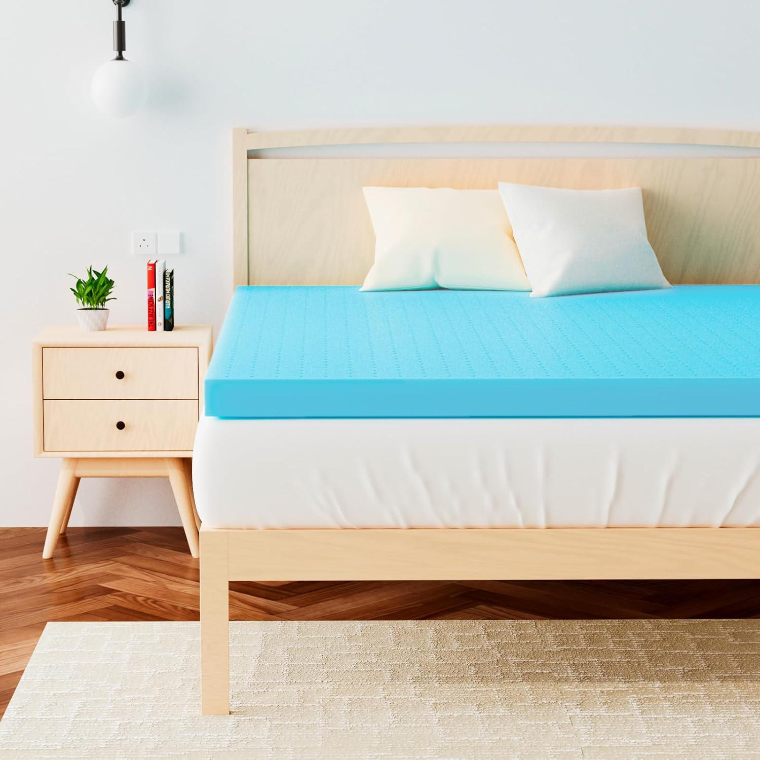 2 Inch Mattress Topper, Airensky Gel Memory Foam Mattress Topper Twin XL Size, Cooling Gel Infused Foam Mattress Topper, Single Bed Topper, CertiPUR-US Certified 39” x 75”