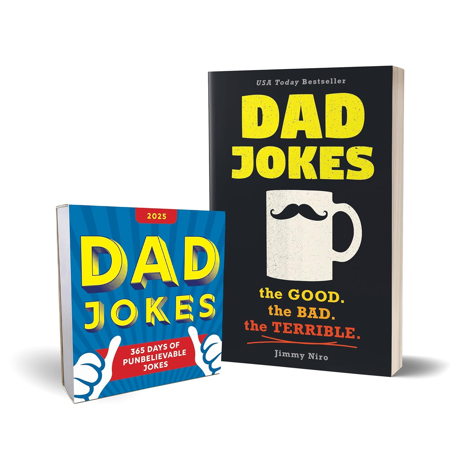 Dad Jokes 2025 Boxed Calendar and Book Gift Set: 950+ Punderful Jokes (Humor Book & Daily Calendar, White Elephant) (World's Best Dad Jokes Collection)