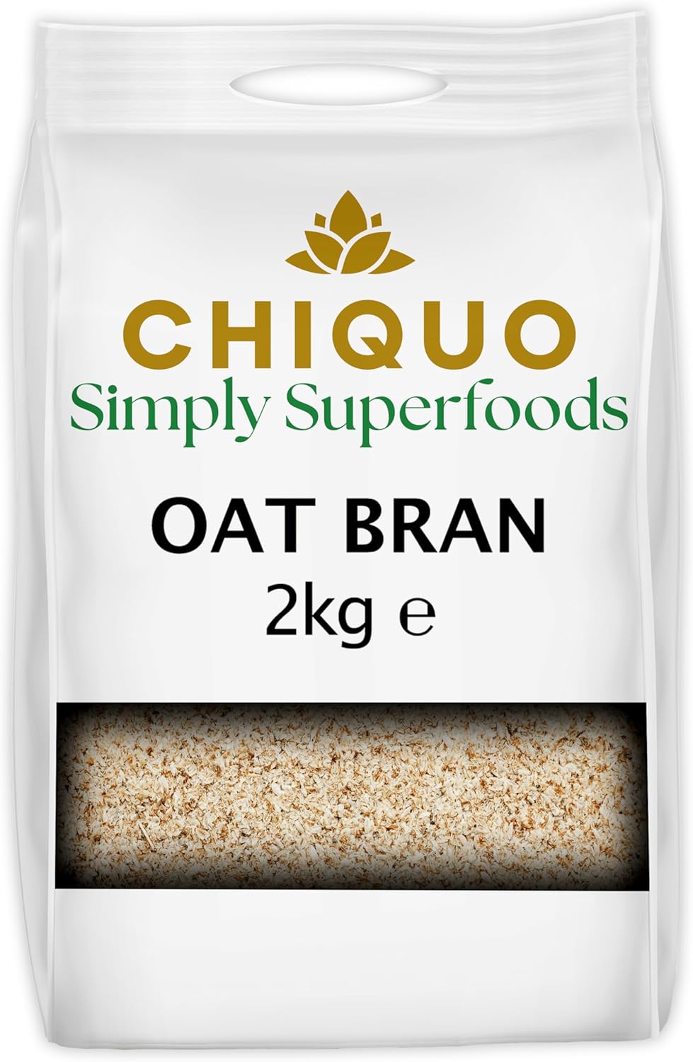 Chiquo Oat Bran 2kg - 100% Pure Stabilised Oat Bran | High in Fibre & Protein | Vegan & Vegetarian Friendly | GMO Free | Bulk Pantry Staple for Baking, Cooking, Smoothies