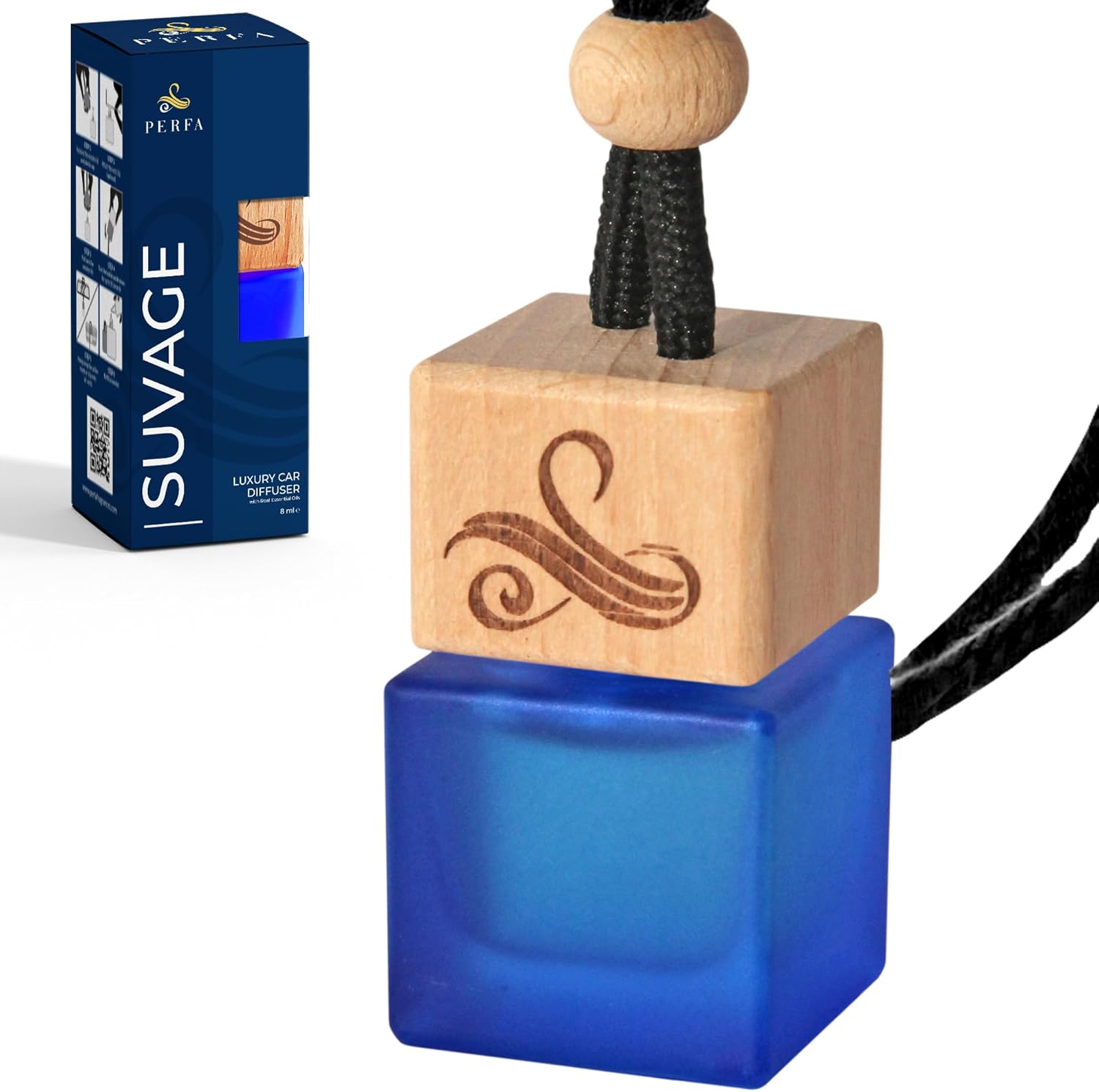 Car Air Freshener for Men with Vent Clip | Strong Perfume Automotive Air Freshener | Odour Eliminating Technology with Vent Clip | Car Air Fresheners by Perfa