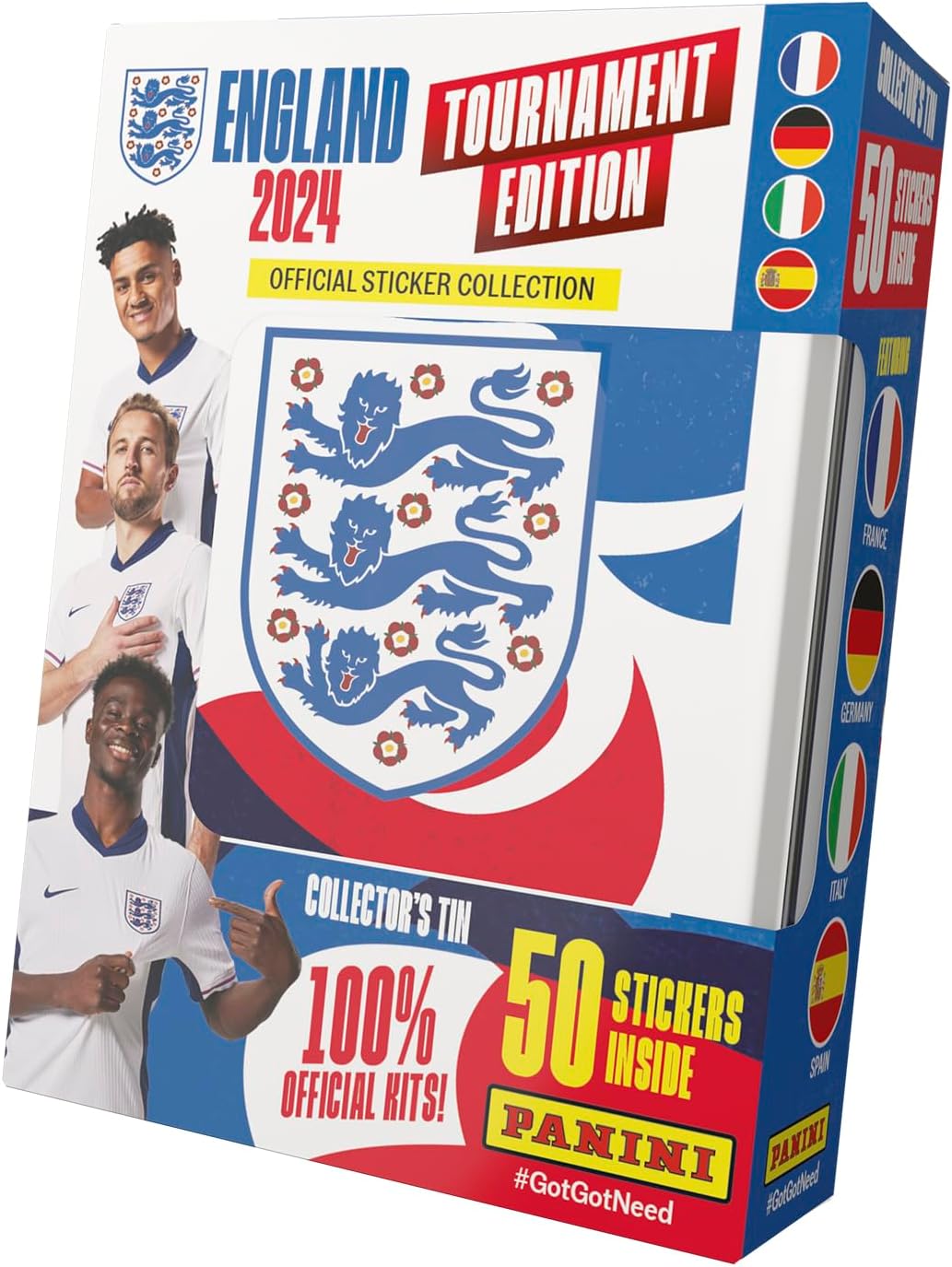 England 2024 Tournament Edition Official Sticker Collection - Pocket Tin