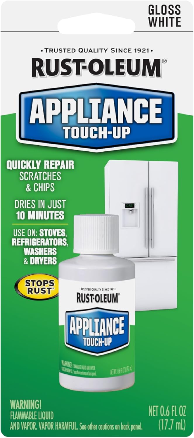 Rust-Oleum 203000 .6-Ounce Specialty Brush Bottle Appliance Touch Up, White, (Pack of 1)