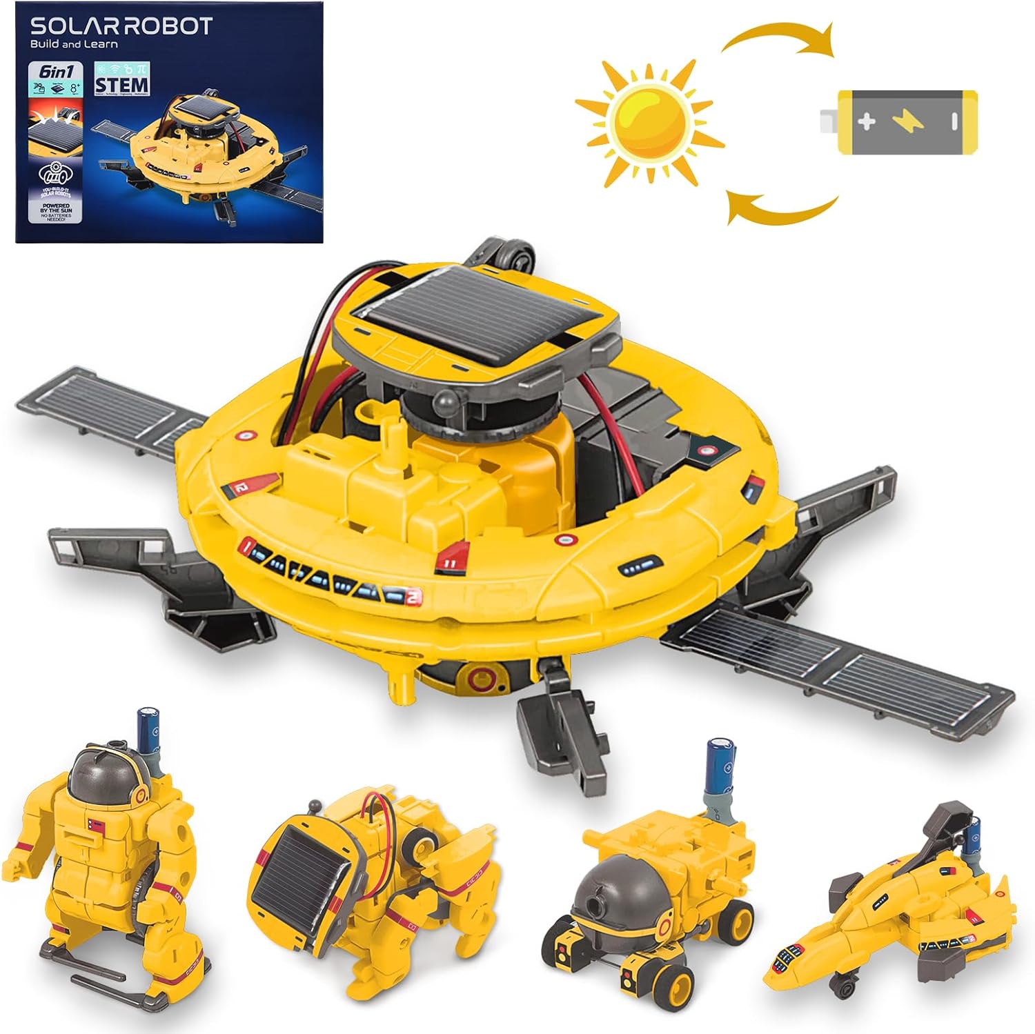OMWay ๐บ๐ป๐ฌ๐ด ๐บ๐๐๐๐ ๐น๐๐๐๐ ๐ป๐๐๐, 6-in-1 Educational Science Kits for Kids Age 8, Building Space Robotics Kit, Christmas Birthday Gifts Present for 9 10 11 12 13 14 Year Old Boys Teens