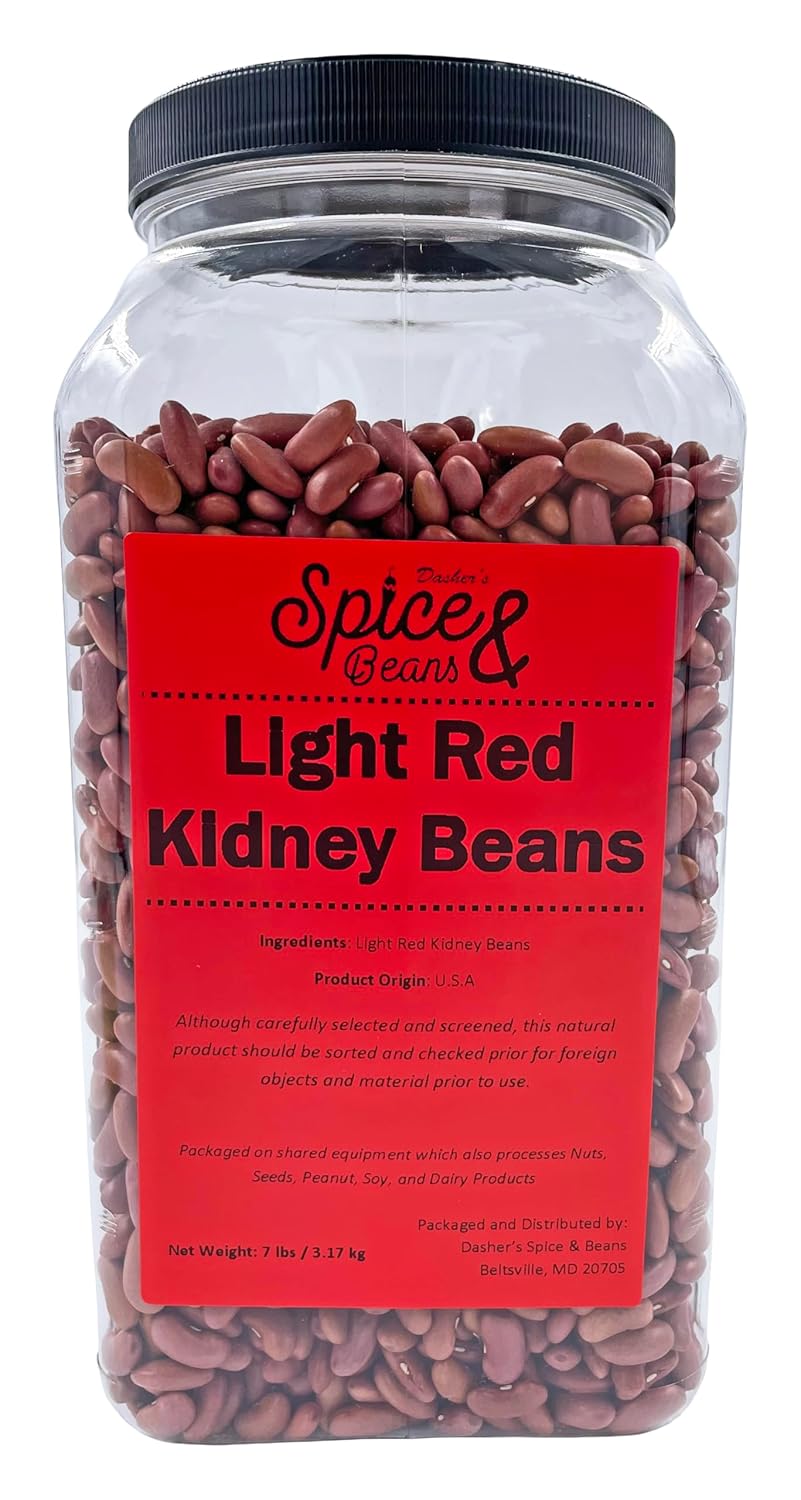 Dried Light Red Kidney Beans by Dasher's Spice & Beans | Pantry Staple | 7 lbs.
