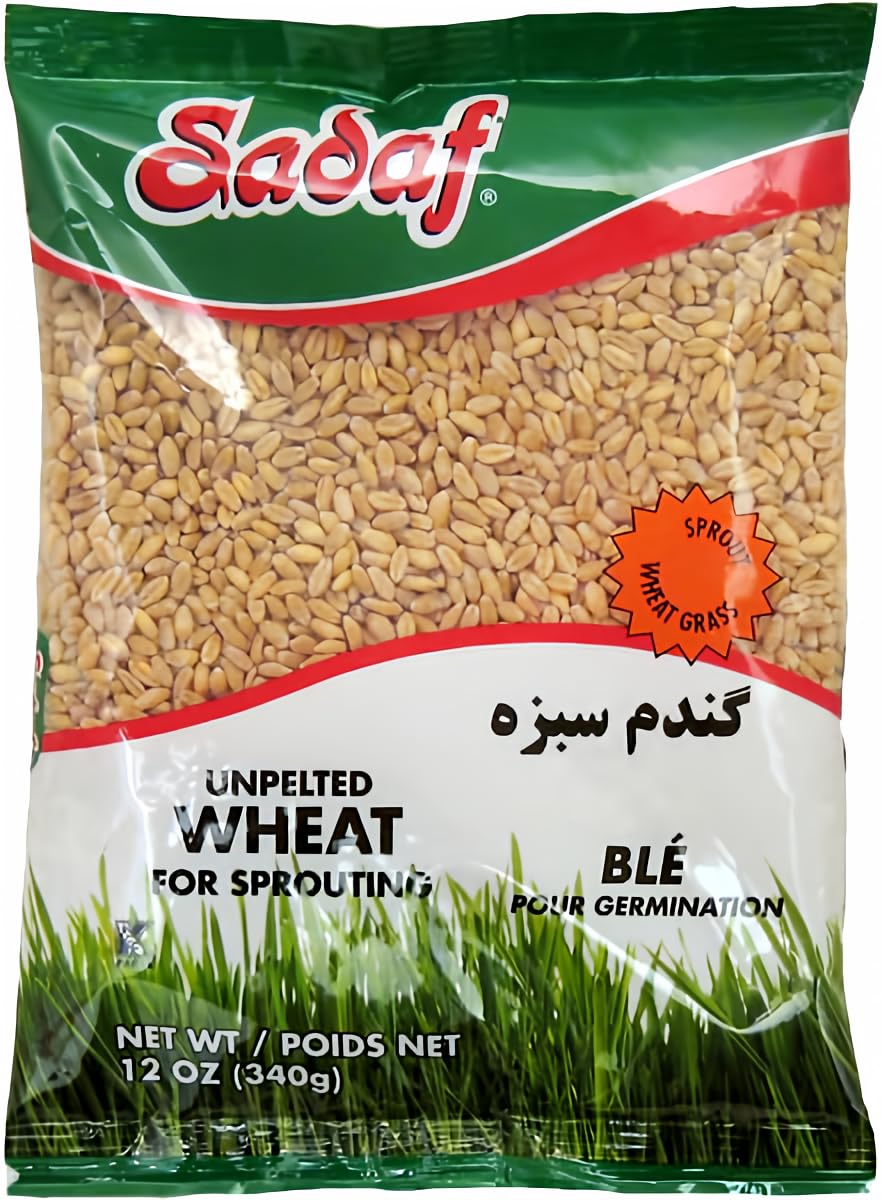 Sadaf Unpelted Wheat - Sabzeh Sprouting Wheat - Germinado de Trigo - Kosher- 12 oz Bags