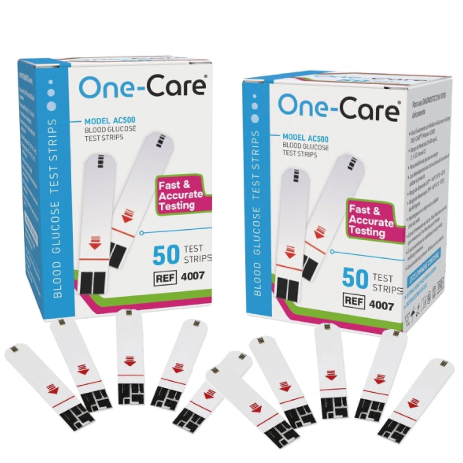ONE-CARE Glucose Test Strips, for Use with ONE-CARE Meter, 100 Count