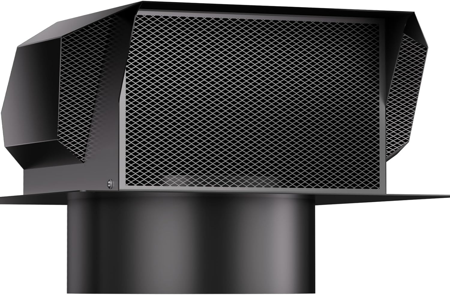 [Upgrade Airflow] Hon&Guan Removable Roof Vent Cover, 8 Inch Roof Vents for Houses, 8'' Exhaust Vent Wall Vent for Ventilation System-with Damper and Two New Small Vents,Galvanized Steel