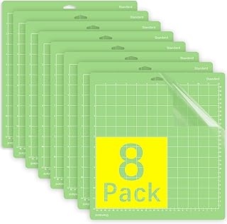 Gwybkq Cutting Mat for Cricut Explore One/Air/Air 2/Maker 8 Pack 12x12 Inch Standard Green Grip Adhesive Sticky Non-Slip Durable Mat Cut Mats Replacement Accessories