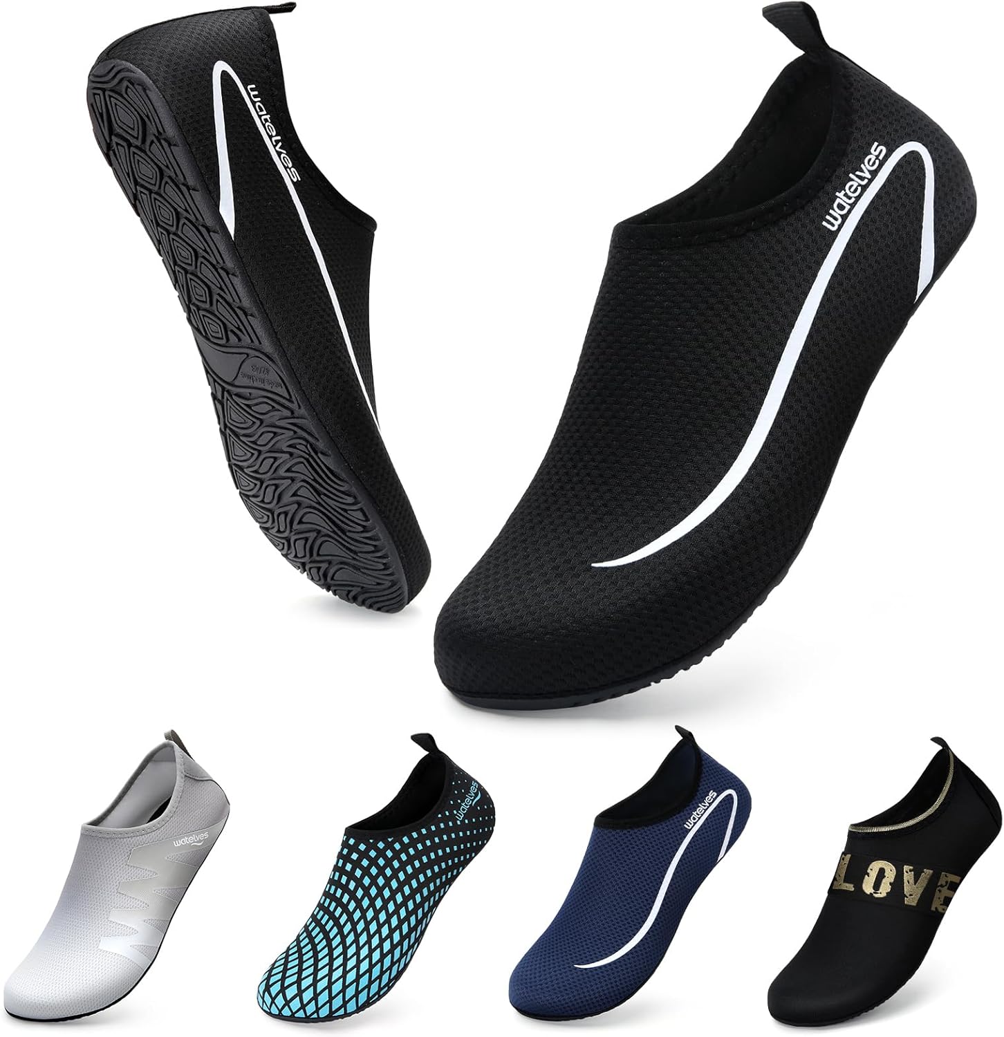 Swim Water Shoes Aqua Socks Barefoot for Sea Beach Swimming Shoes Pool Ladies Women Mens