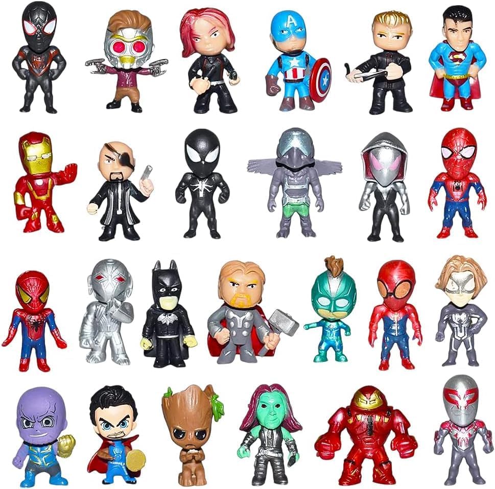 LGQHCE Anime Figure, 26PCS herro Figures Ornaments PVC Figures Collectible Model Figures Set Birthday Cake Toppers for Kids Birthday Gifts, Collecting Toy, Desktop Ornament