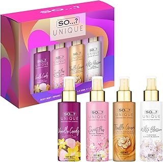 So…? Unique Body Mist Set - Perfumes for Women - Body Spray for Women - Vegan, Cruelty Free - Travel Size Gift Set - 650 to 1000 Sprays - 4 pcs