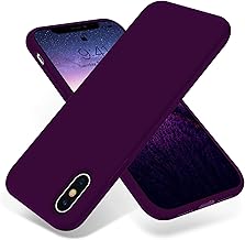 OTOFLY Liquid Silicone Gel Rubber Full Body Protection Shockproof Case for iPhone Xs/iPhone X，Anti-Scratch&Fingerprint Basic-Cases，Compatible with iPhone X/iPhone Xs 5.8 inch (2018), (Purple)
