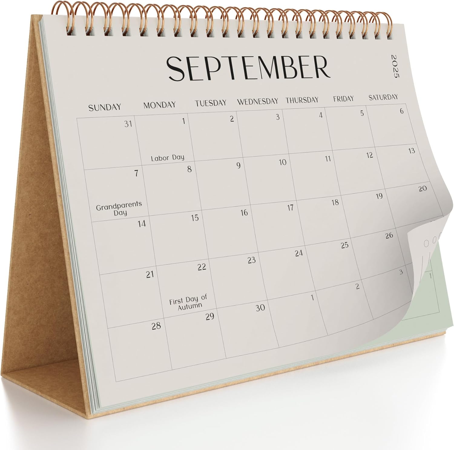 Aesthetic Desk Calendar 2025-2026 - Runs from June 2025 until December 2026 - Beautiful Small 25-26 Flip Desktop Calendar for Easy Organizing