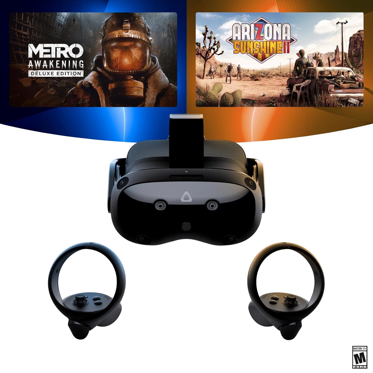 HTC Vive Focus Vision — Mixed Reality and PC VR Headset + Controllers & PC VR Game Pack — Consumer Edition